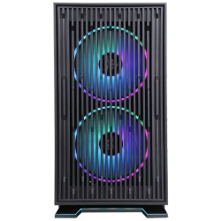 CASE GALAXY 2Q ITX MINI TOWER 2X12CM ARGB FAN 2XUSB3 2XFRONT PANNEL SIDE GLASS