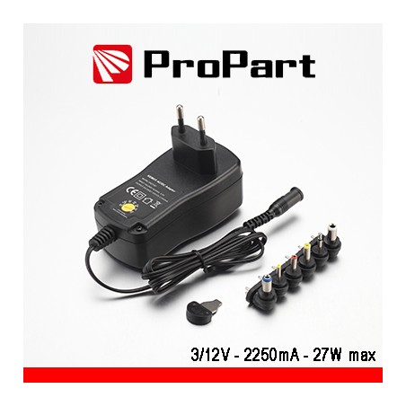 ALIMENTATORE MULTITENSIONE 3-12V 2250MA 27W