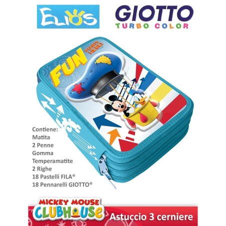 ASTUCCIO 3 ZIP MICKEY MOUSE FUN