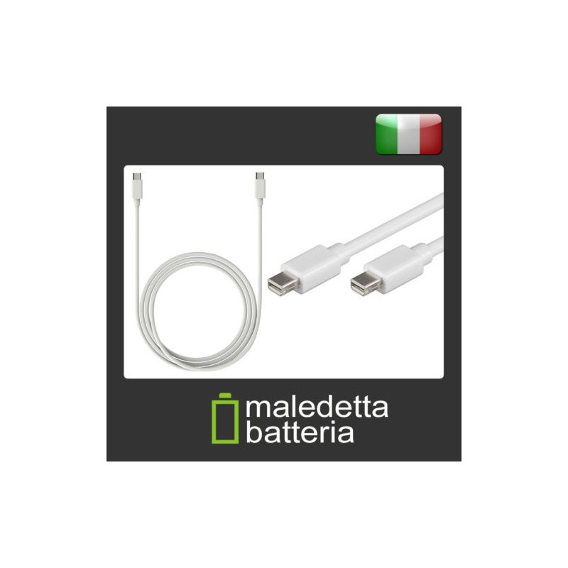 CAVO MINI DP M/M 1.8MT BIANCO