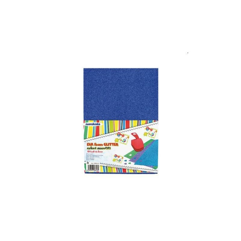 FOGLI EVA FOAM GLITTER 2MM 10FG