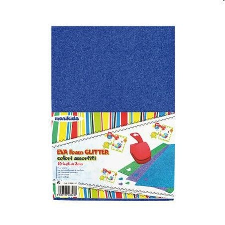 FOGLI EVA FOAM GLITTER 2MM 10FG