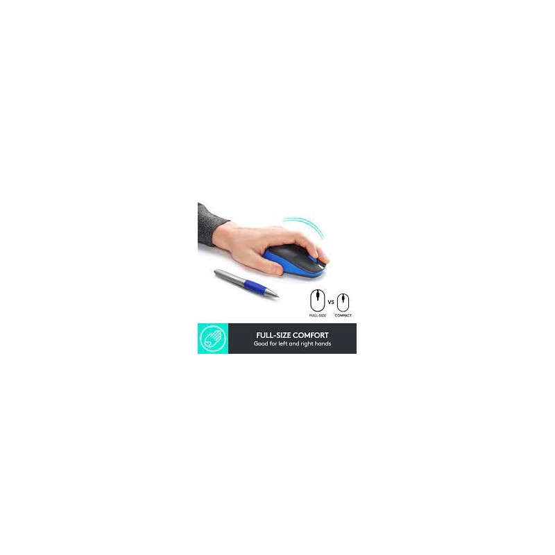 MOUSE WIRELESS LOGITECH M190 BLU