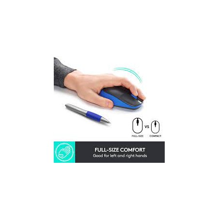 MOUSE WIRELESS LOGITECH M190 BLU