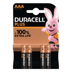BATTERIE AAA DURACELL PLUS ESTRA BOOST