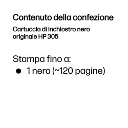 CARTUCCIA HP 305 BLACK ORIGINALE