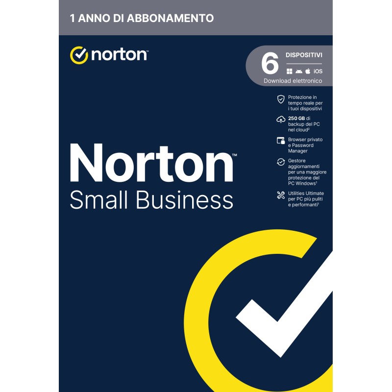 NORTON SMALL BUSINESS 250GB IT 1USER 6 DEVICES 12 MESI